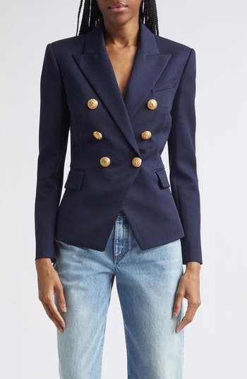 Balmain Double Breasted Wool Blazer | Nordstrom Balmain Double Breasted Wool Blazer | Nordstrom
