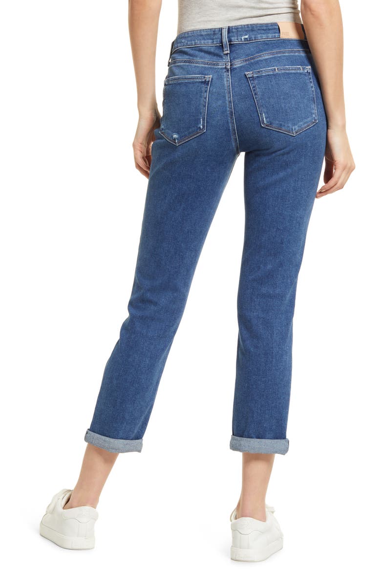 Brigitte High Waist Slim Boyfriend Jeans, Alternate, color, EIFFEL DISTRESSED