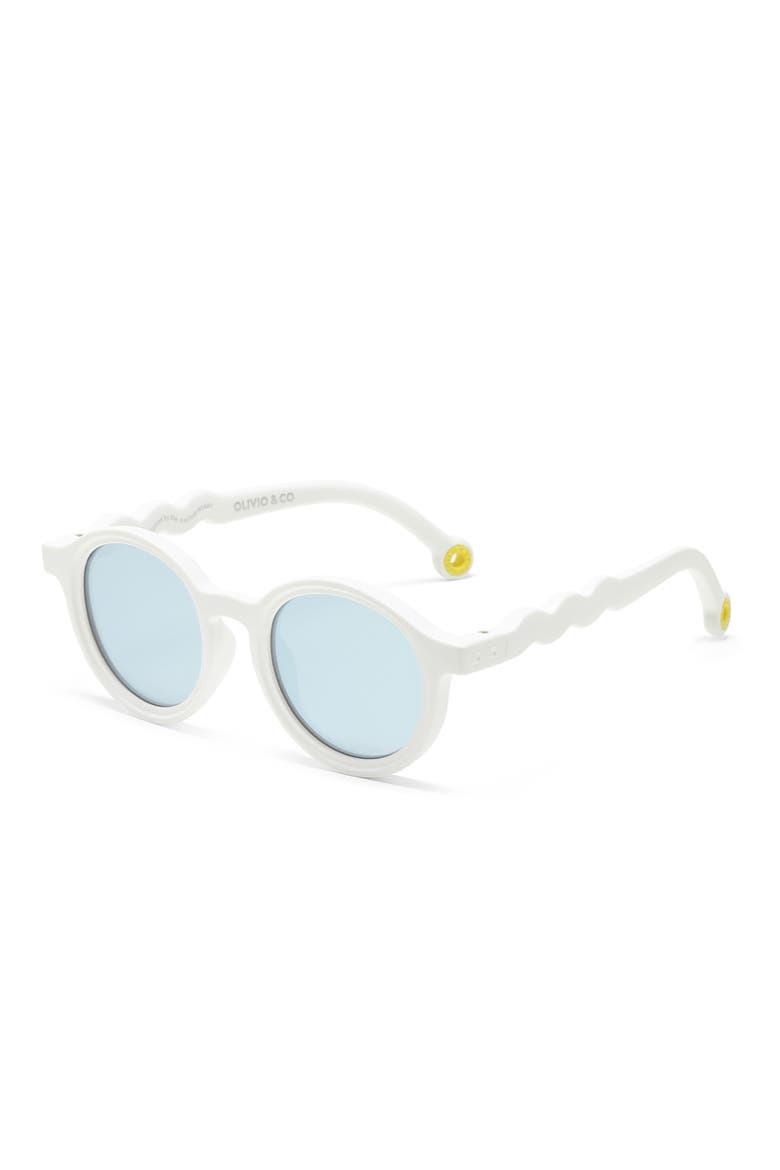 Infant Oval Sunglasses, Main, color, Shark White