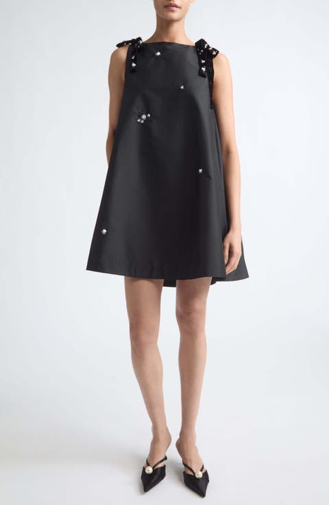 Melody Bow Embroidered Minidress