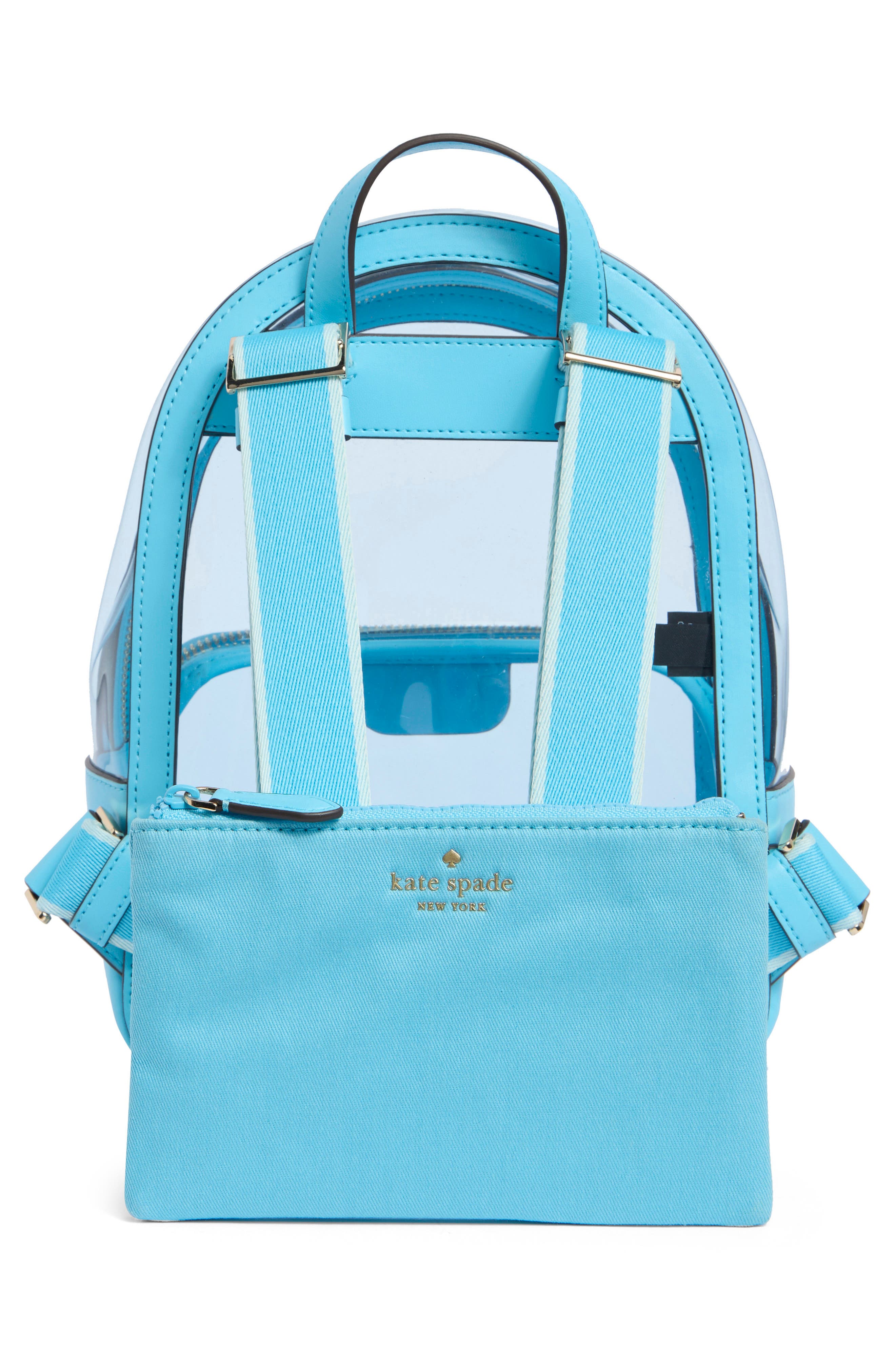 Kate Spade New York clare see through small backpack, Alternate, color, Blue Agate Multi