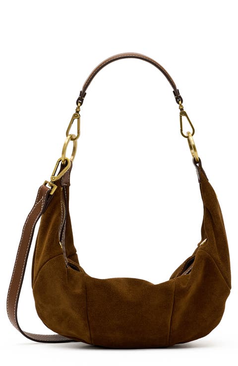 Medium Erica Suede Hobo Bag