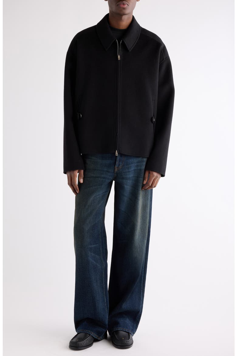 Doveo Double Face Wool Flannel Jacket, Alternate, color, BLACK