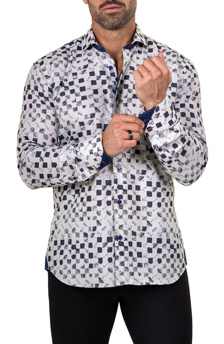 Maceoo Eins Marthy Contemporary Fit Cotton Button-Up Shirt, Alternate, color, 