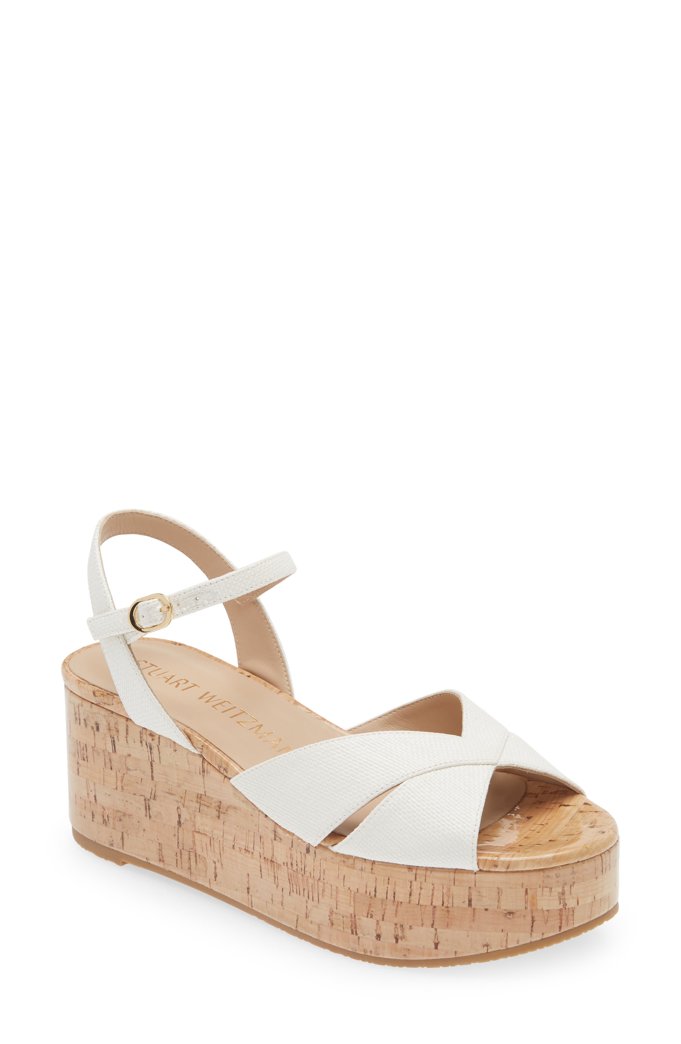 Stuart Weitzman Carmen Midi Wedge Sandal, Main, color, 