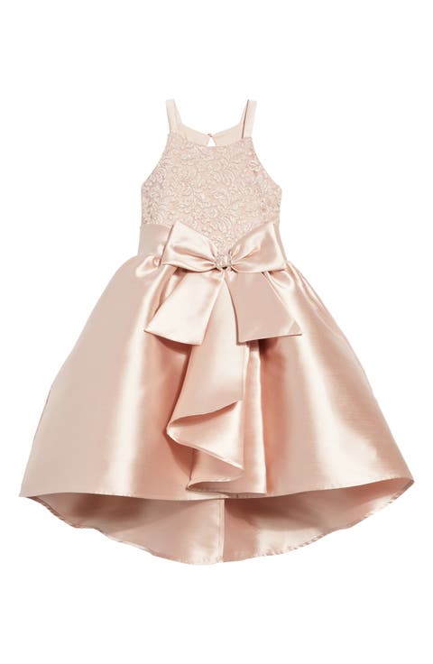 Kids' Lace & Satin Party Dress