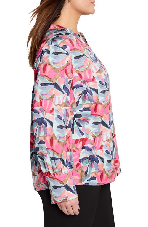 Nic + Zoe Nic+zoe Firework Foliage Top In Pink