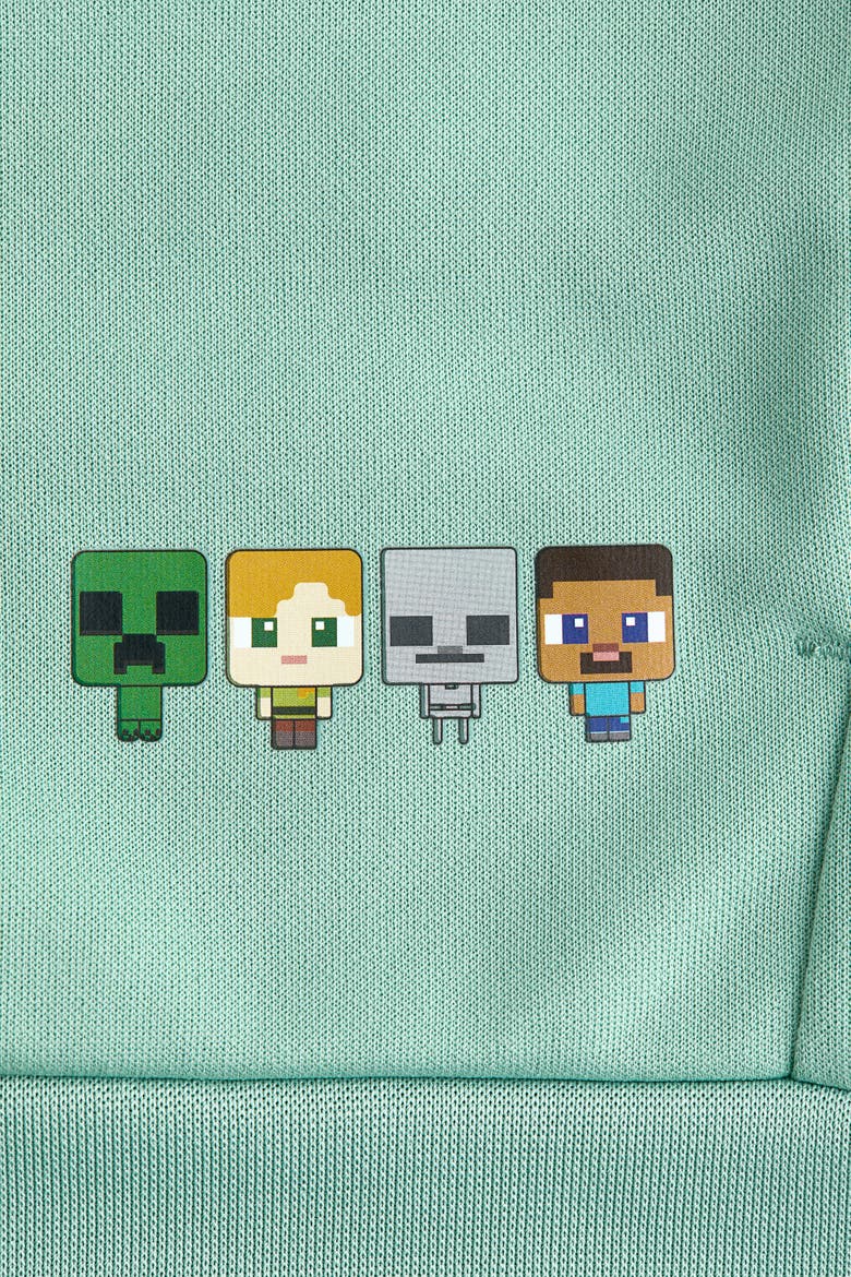 Printed Track Jacket, Alternate, color, Mint green/Minecraft