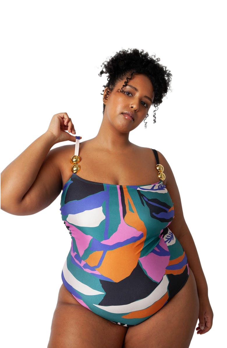 Villa Fresca Bella One Piece Swimsuit, Alternate, color, Lush