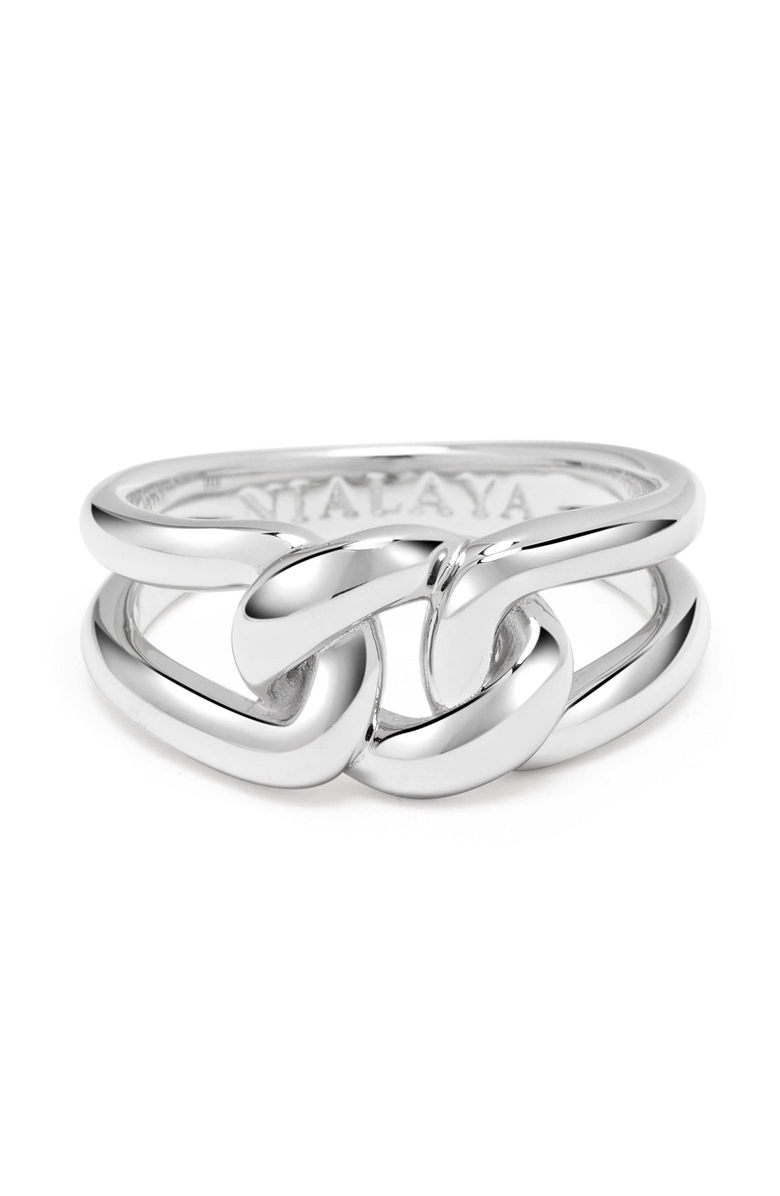 Nialaya Knot Ring, Main, color, Silver