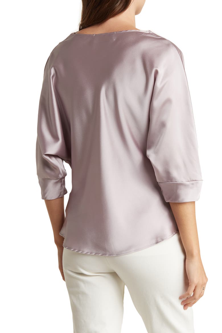 Cowl Neck Satin Blouse, Alternate, color, DUSTY LAVENDER