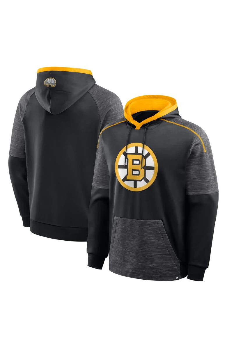 FANATICS Men's Fanatics Black Boston Bruins Goaltender Defender Pullover Hoodie, Main, color, Black