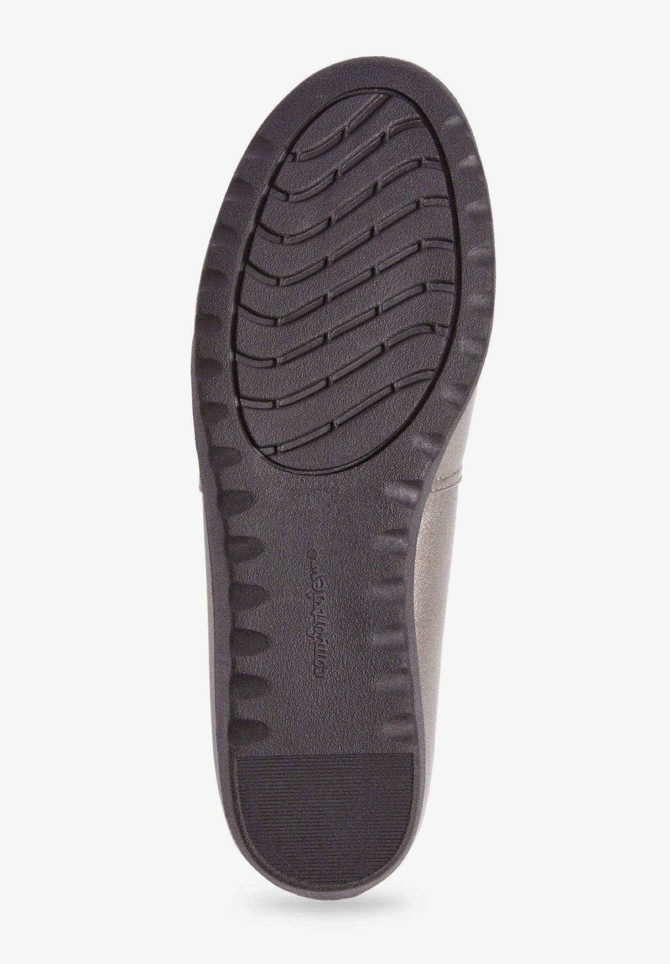 The June Leather Like Slip On Flat, Alternate, color, GUNMETAL