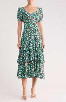 Diane von Furstenberg Aire Tiered Midi Dress