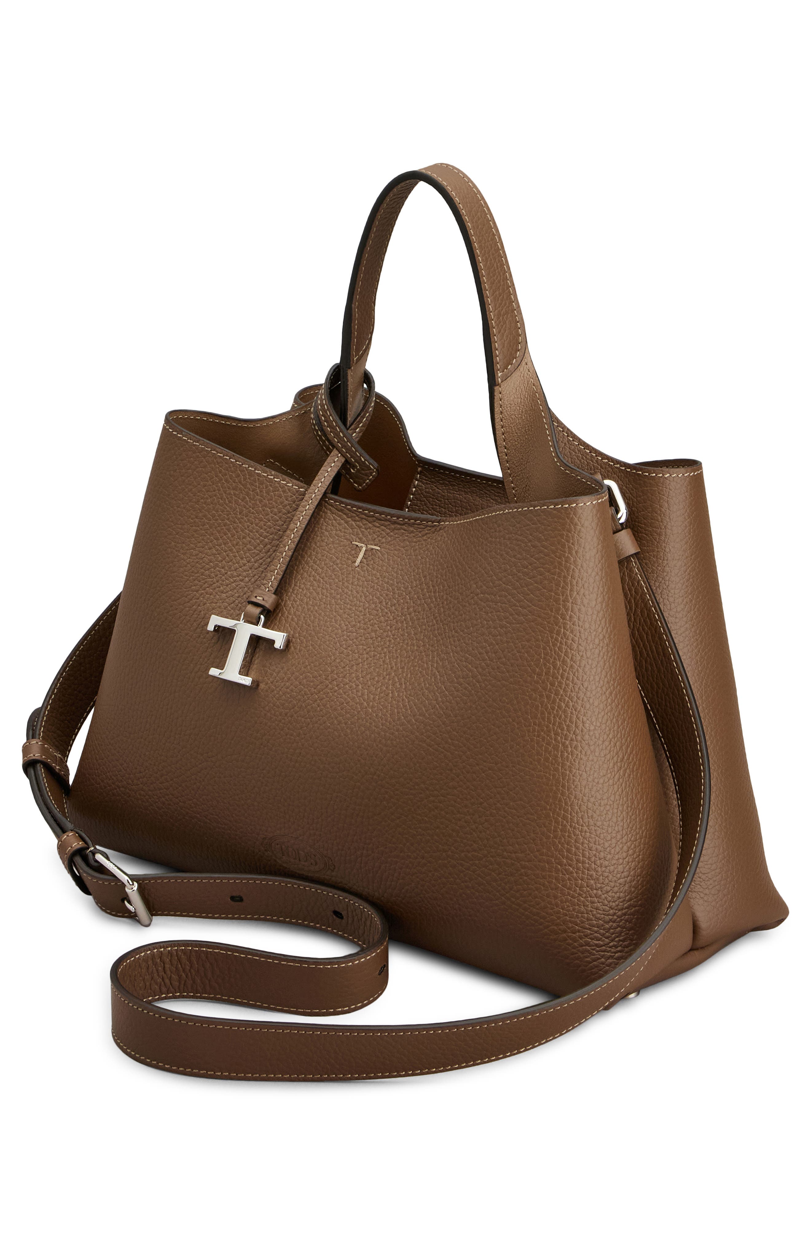 Tod's Apa Leather Top Handle Bag, Alternate, color, 