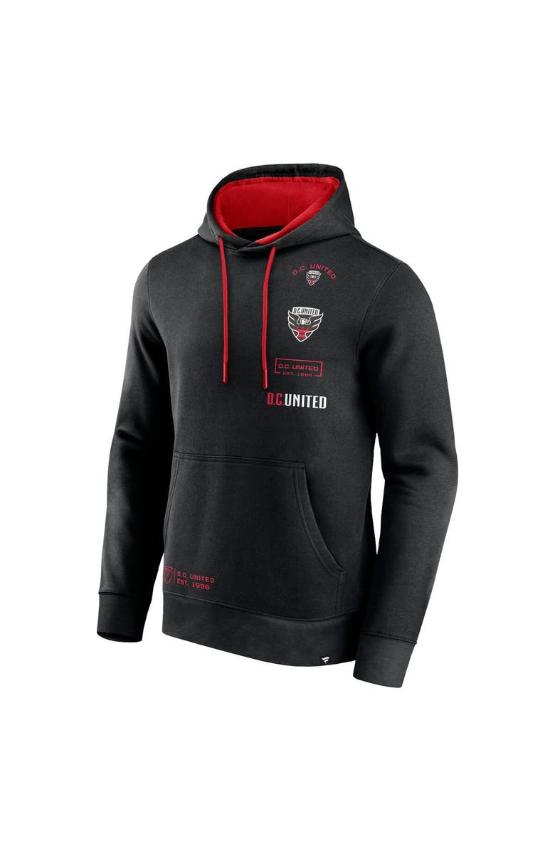 FANATICS Men's Fanatics Branded Black D.C. United Halftime Pullover Hoodie, Alternate, color, 