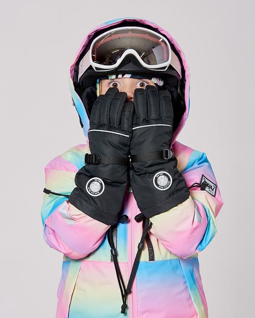 Deux Par Deux Kids Gender Inclusive Winter Mittens Teknik In Black