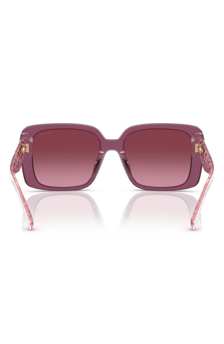 COACH 54mm Gradient Square Sunglasses, Alternate, color, Milky Purple / Purple Gradient