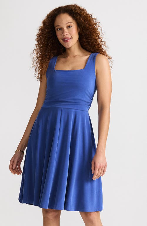 LANDS' END LANDS' END CUPRO FIT AND FLARE SLEEVELESS DRESS
