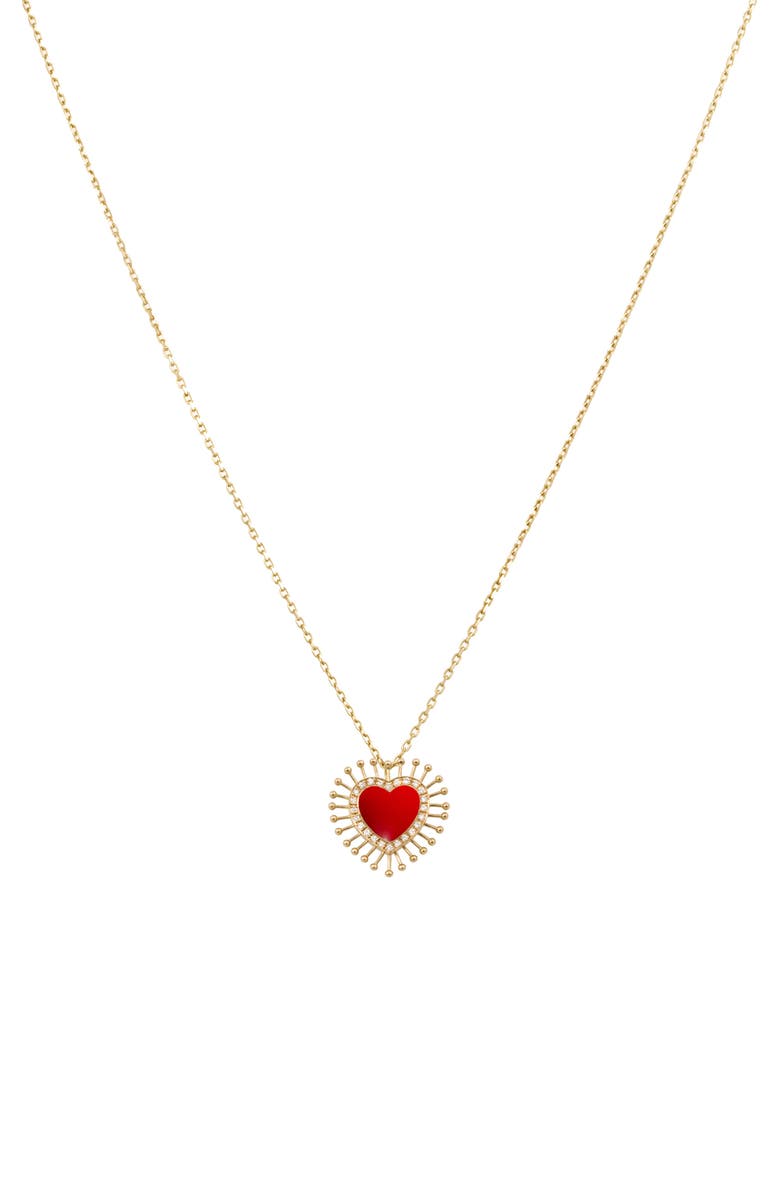 L'Atelier Nawbar Spike Heart Pendant Necklace, Main, color,