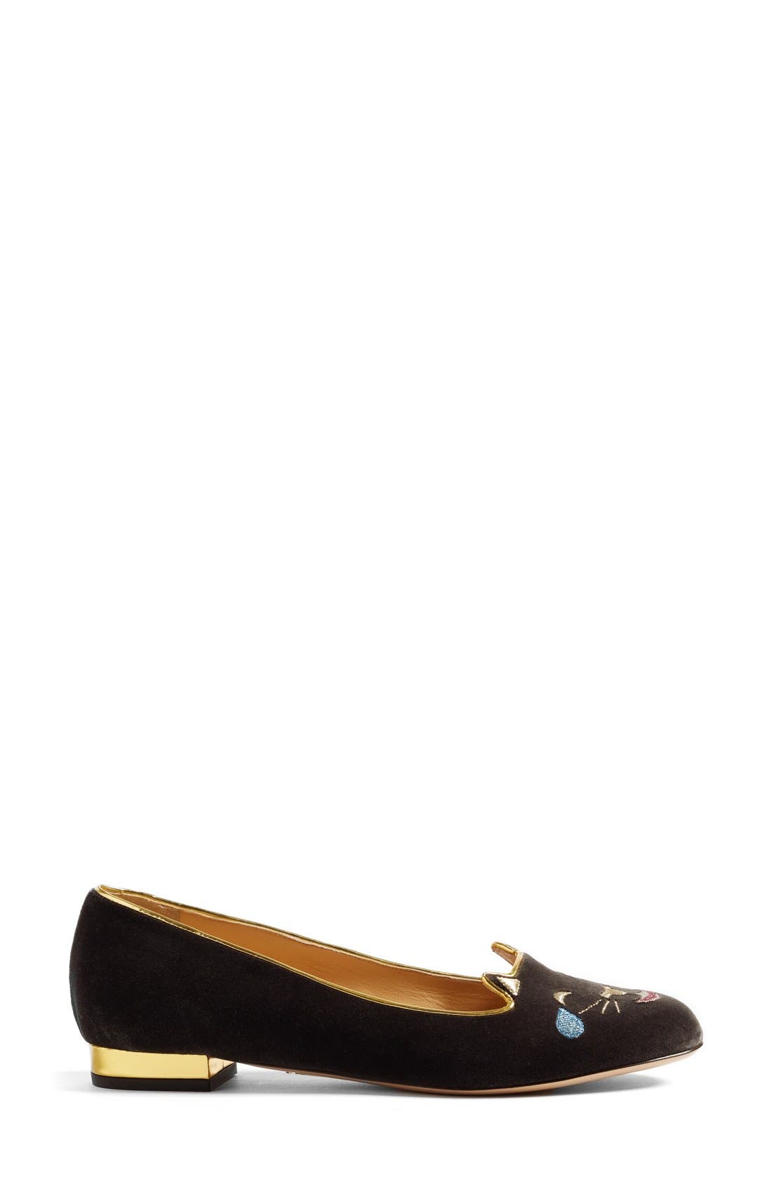 Charlotte Olympia LOL Kitty Flat, Alternate, color, 