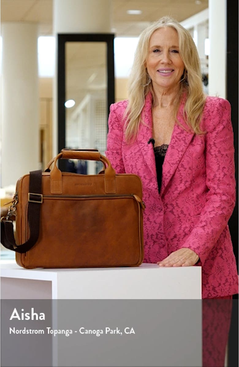 Rhodes Leather Briefcase, sales video thumbnail