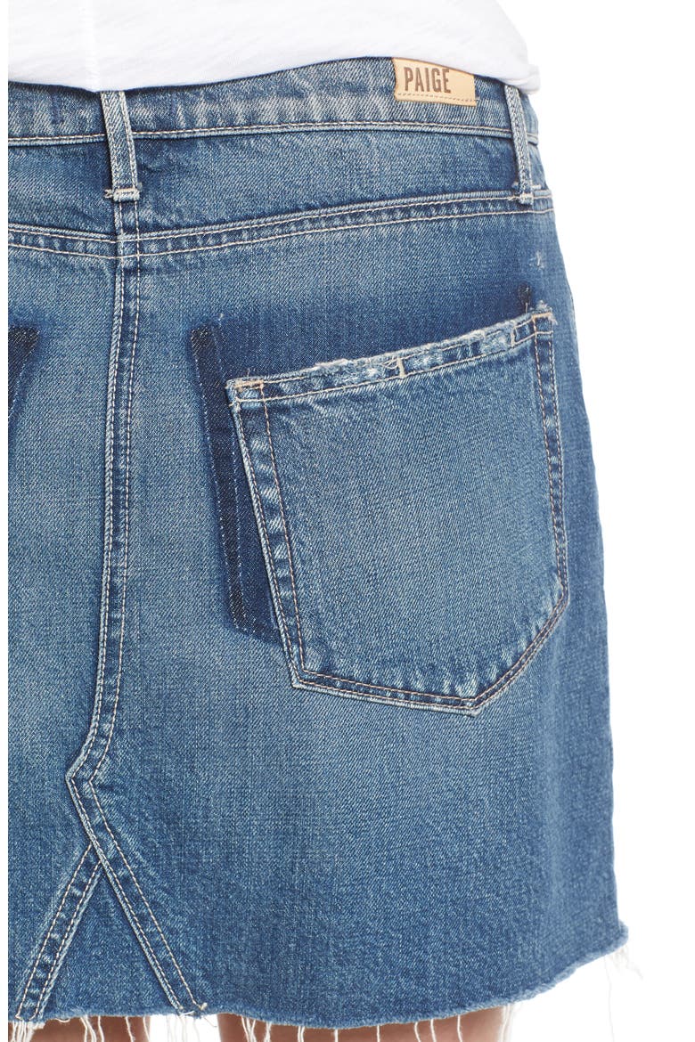 Alethea Cutoff Denim Miniskirt, Alternate, color, VALE