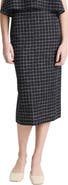 Vince Trellis Plaid Pencil Skirt