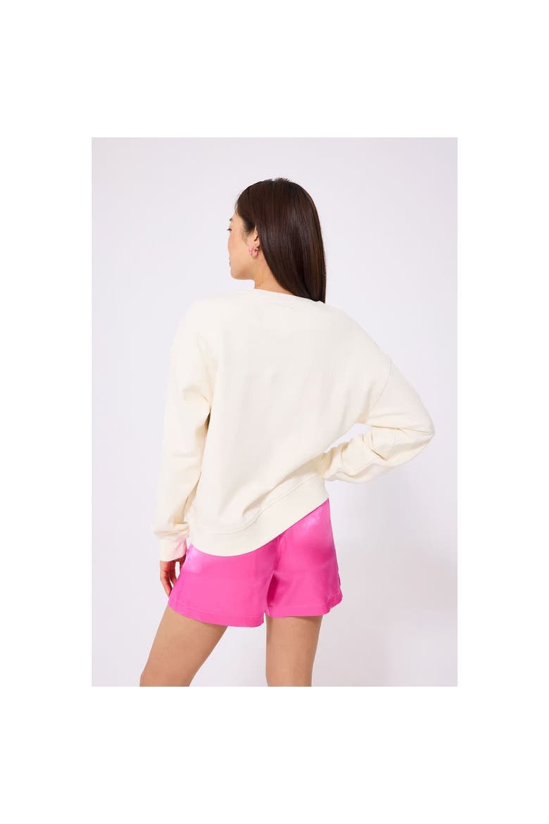 Women's Terez Cream Los Angeles Dodgers Technicolor Oversized Pullover Sweatshirt, Alternate, color, Cream