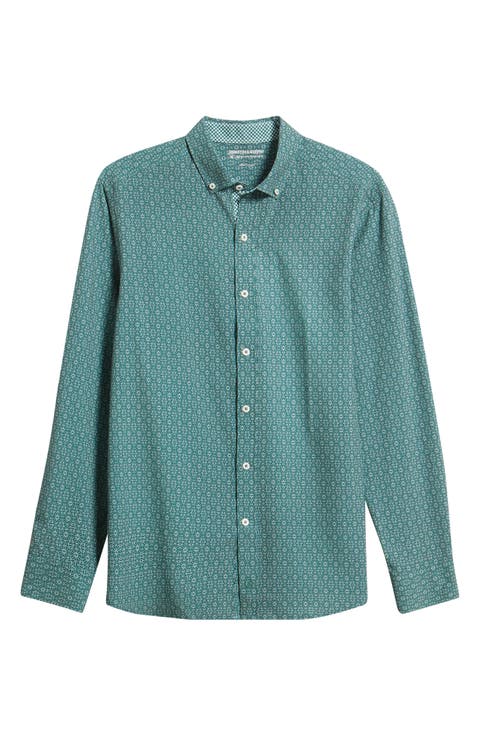 XC+™ Football Print Performance Button-Down Shirt