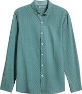 Johnston & Murphy XC+™ Football Print Performance Button-Down Shirt