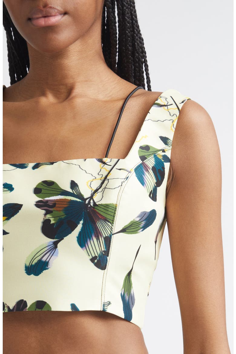 Carda Abstract Floral Crop Top, Alternate, color, BLOOMS PRINT