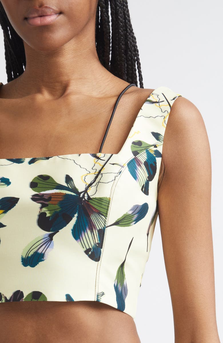 ISRAELLA KOBLA Carda Abstract Floral Crop Top, Alternate, color, Blooms Print
