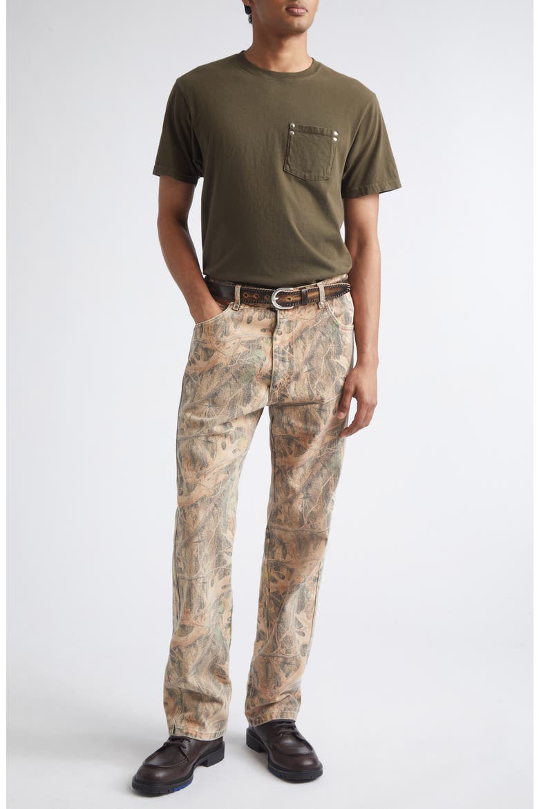 Stud Pocket Cotton T-Shirt, Alternate, color, LODEN GREEN