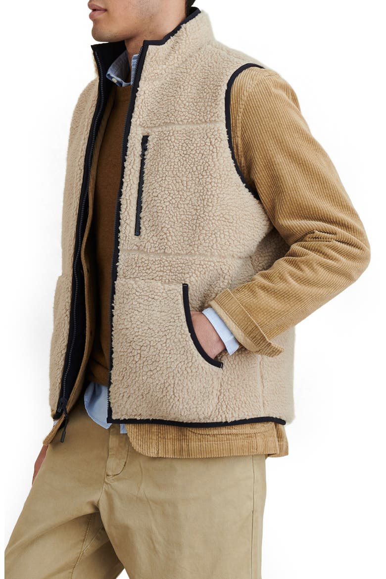 Reversible Fleece Vest, Alternate, color, NATURAL/ NAVY