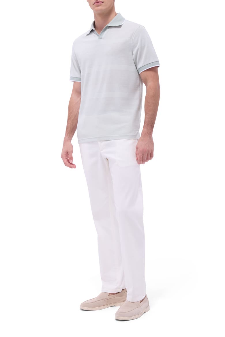 Tipped Johnny Collar Polo, Alternate, color, MINT
