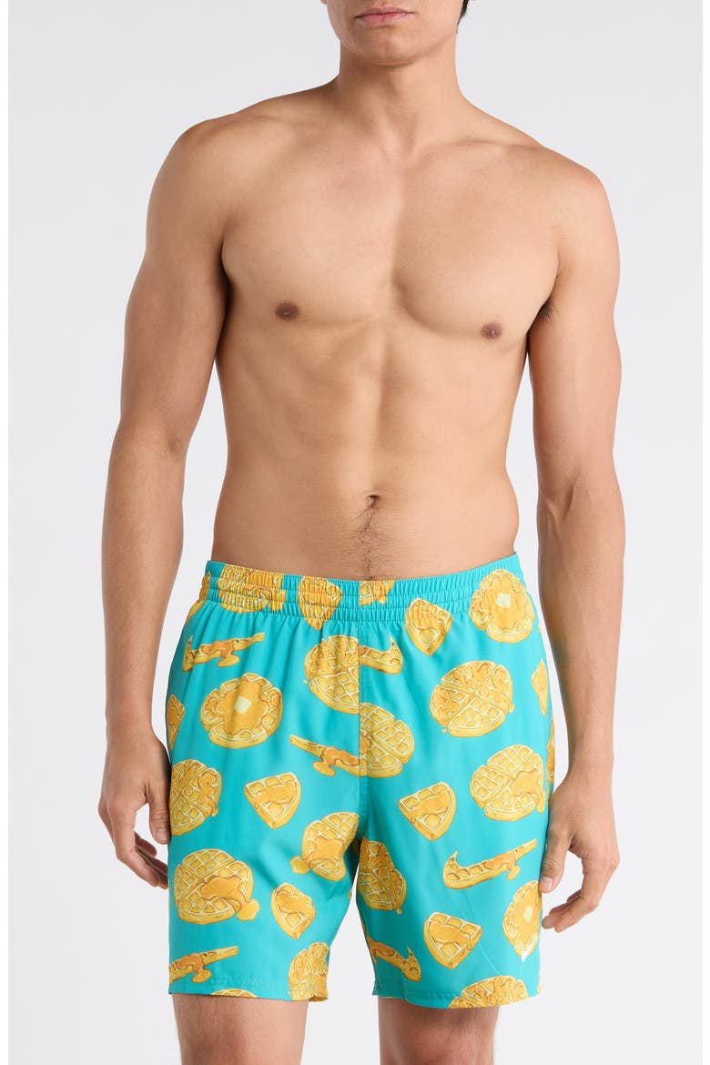 Volley Swim Trunks, Main, color, DUSTY CACTUS