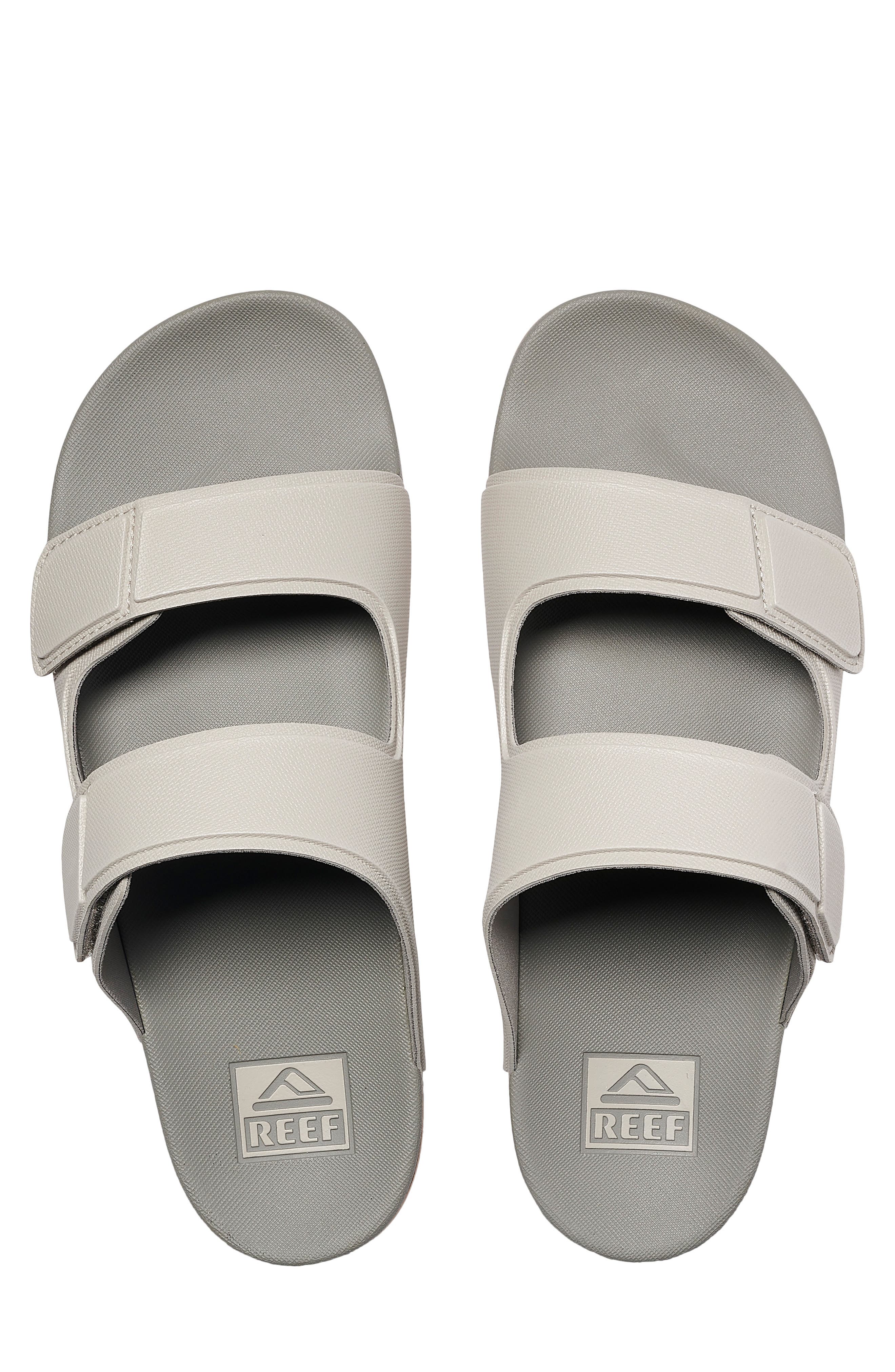 Cushion Tradewind Slide Sandal, Alternate, color, DOVE/ TOBACCO