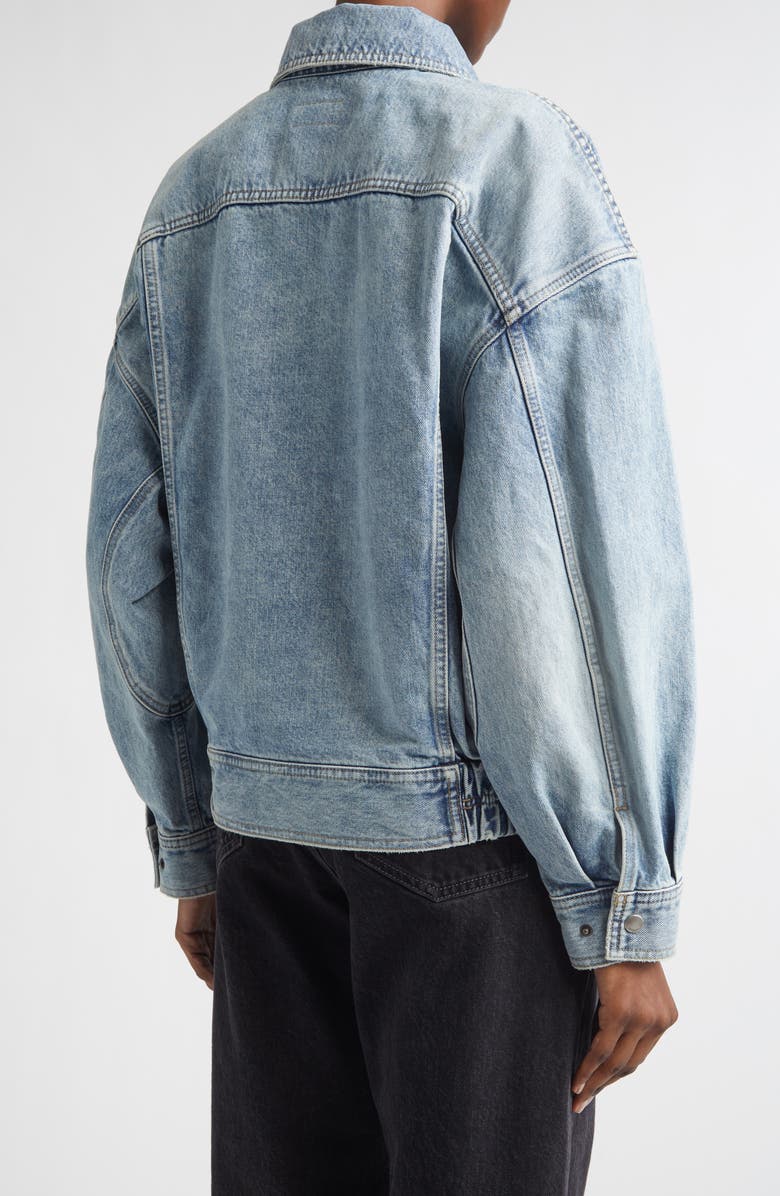 Saint Laurent Oversize Denim Jacket, Alternate, color, South Blue