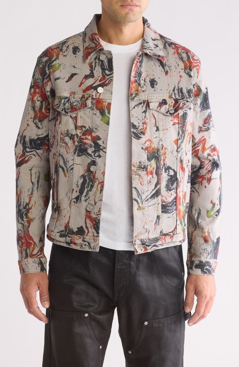 PURPLE BRAND F.G.M. Print Trucker Jacket, Main, color, 