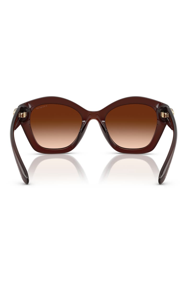57mm Irregular Round Sunglasses, Alternate, color, MILKY HAZELNUT / BROWN
