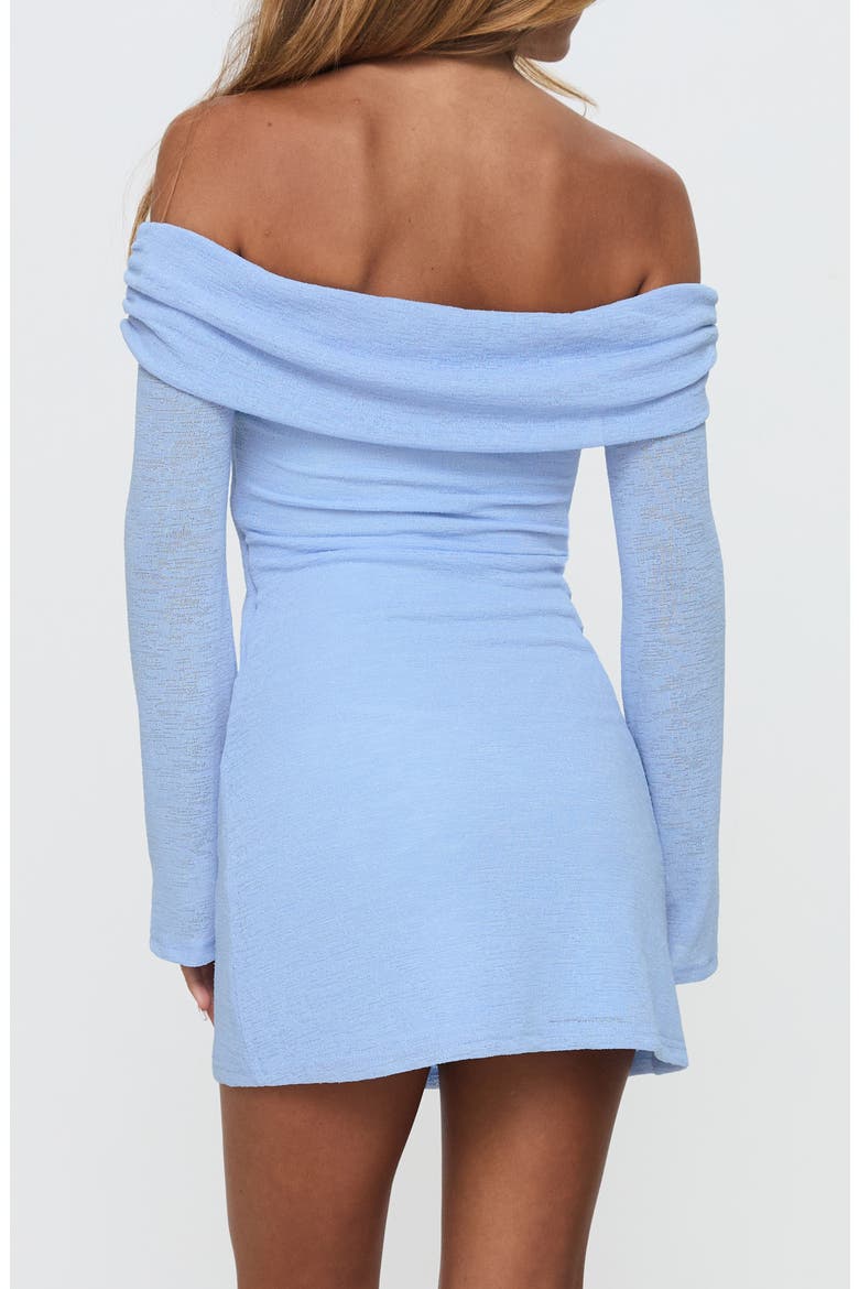 Stellaire Off the Shoulder Long Sleeve Sweater Dress, Alternate, color, BLUE