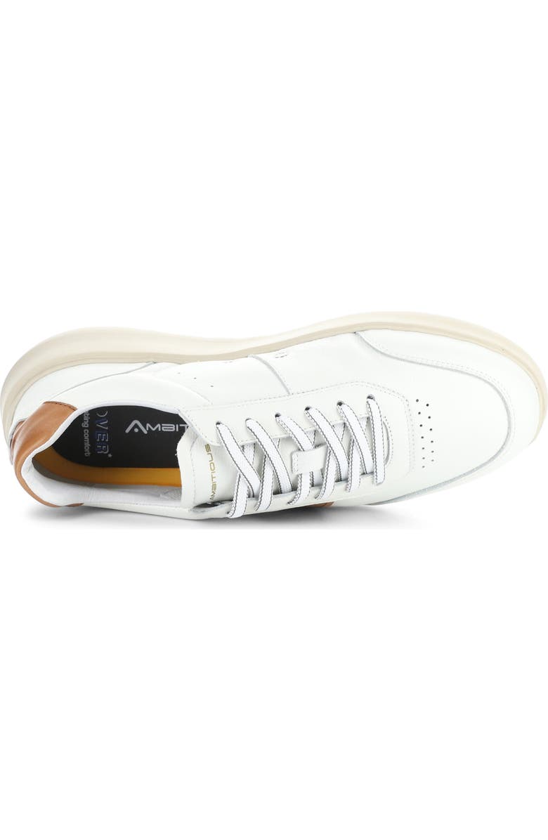 Ambitious 12863 Low Top Sneaker, Alternate, color, White/ Cognac Leather