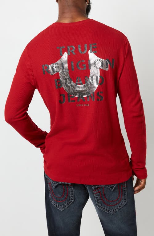 TRUE RELIGION TRUE RELIGION LONG SLEEVE HENLEY T-SHIRT