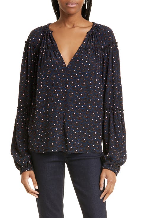 Jenna Abstract Print Top