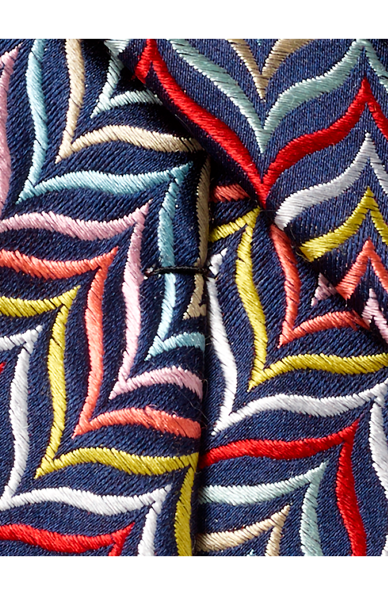 Paul Fredrick Patterned Woven Silk Tie, Alternate, color, Black Multi