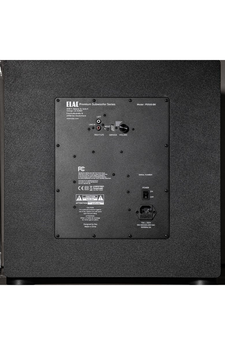 ELAC PS500 15 Inch Smart Subwoofer - Each, Alternate, color, Black