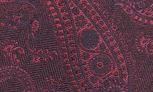 Canali Paisley Silk Jacquard Tie In Red
