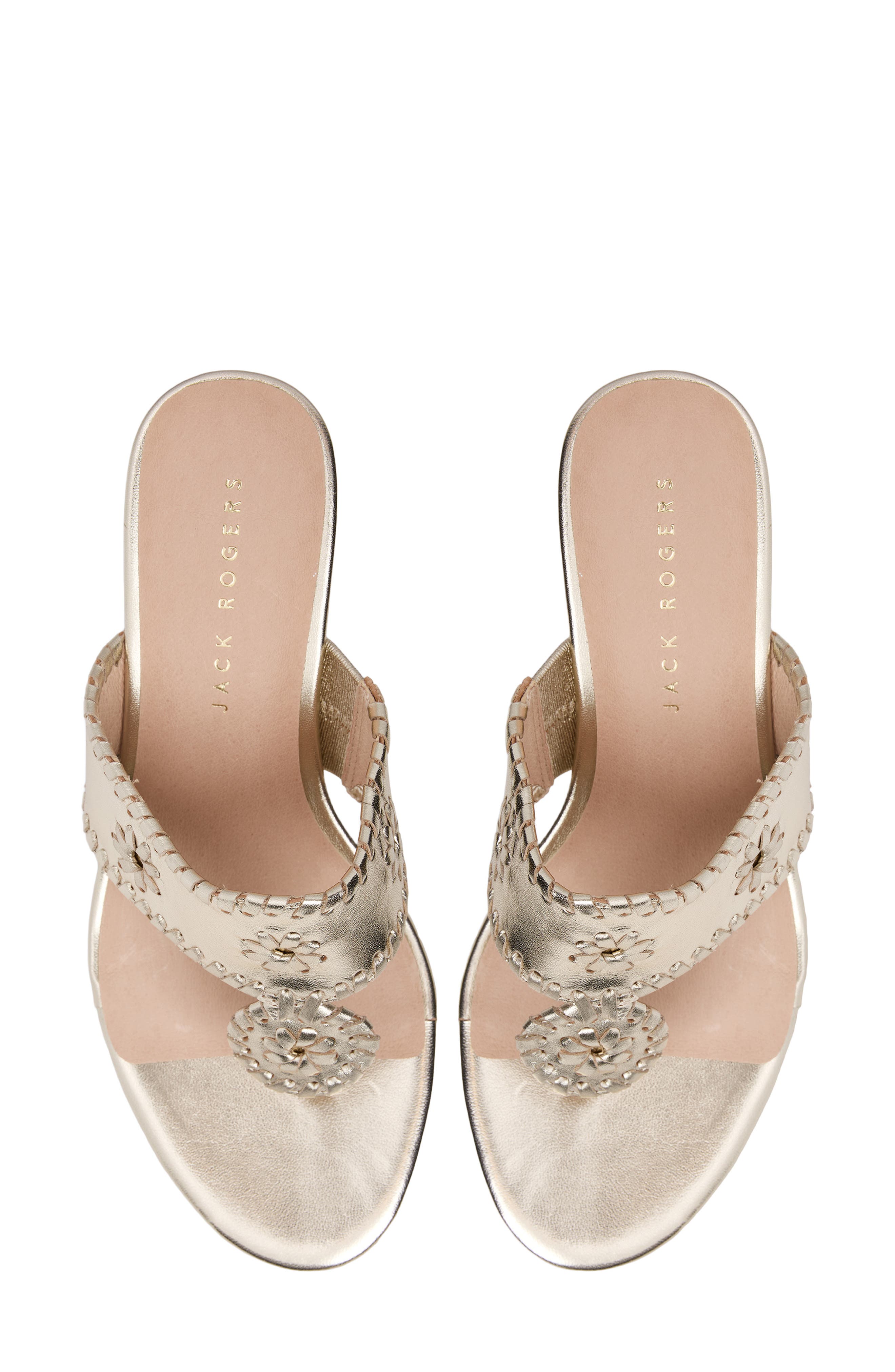 Jack Rogers Jacks High Wedge Sandal, Alternate, color, Platinum