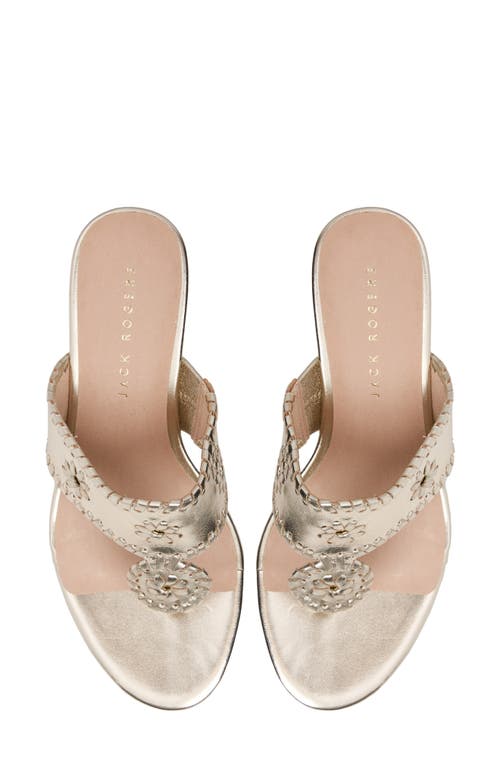 Jack Rogers Jacks Platform Wedge Flip Flop In Metallic